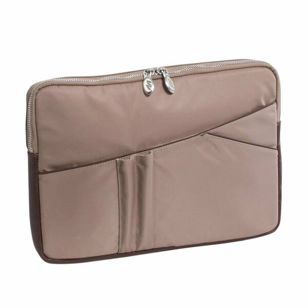 Serverusa 14 in. Crescent Nylon Laptop Sleeve, Khaki SE3049415